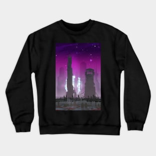 Cyberpunk City Towers - Monuments Crewneck Sweatshirt